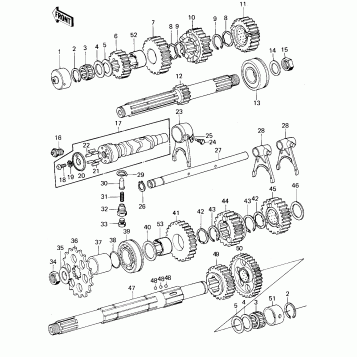 TRANSMISSION/CHANGE DRUM ('77-'78 A1/A2/