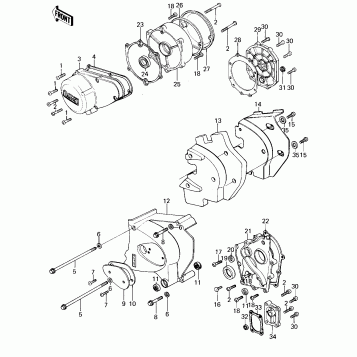 ENGINE COVERS ('77-'78 A1/A2/A2A)