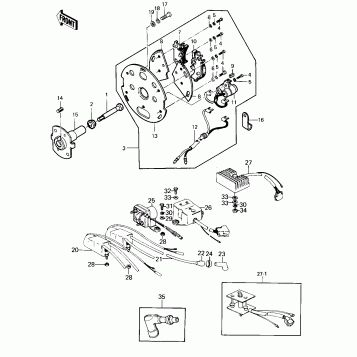 IGNITION/REGULATOR/RECTIFIER ('77-'78 A1