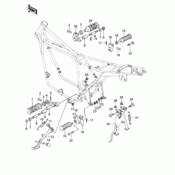 FOOTRESTS/STANDS ('77-'78 A1/A2/A2A)