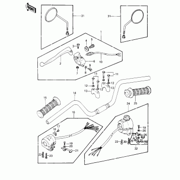 HANDLEBAR ('77-'78 A1/A2/A2A)