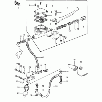 FRONT MASTER CYLINDER (KZ1000-A2/A2A)