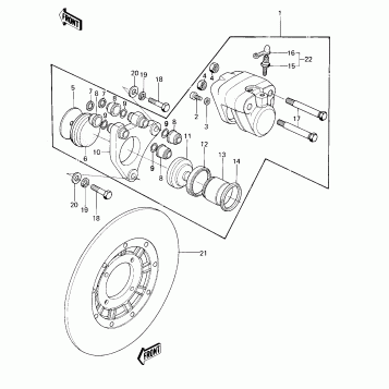 FRONT BRAKE ('77-'78 A1/A2/A2A)