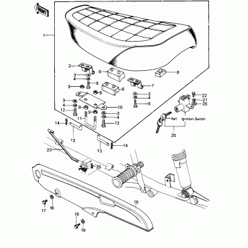SEAT/CHAIN COVER ('77-'78 A1/A2/A2A)
