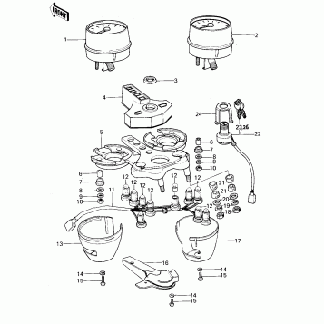 METERS/IGNITION SWITCH ('77-'78 A1/A2/A2