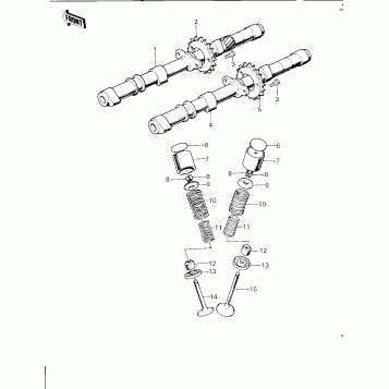 CAMSHAFTS/VALVES ('78 D1)