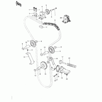 CAM CHAIN/TENSIONER ('78 D1)