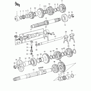 TRANSMISSION/CHANGE DRUM ('78 D1)