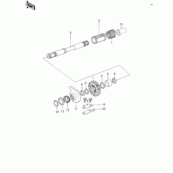 KICKSTARTER MECHANISM ('78 D1)