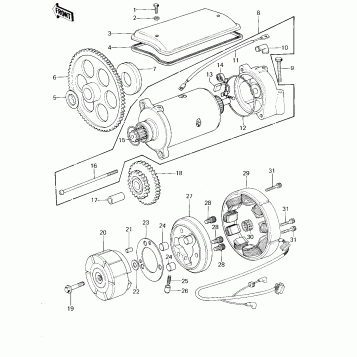 GENERATOR/STARTER MOTOR ('78 D1)