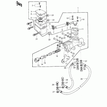 FRONT MASTER CYLINDER ('78 D1)