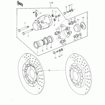 FRONT BRAKE ('78 D1)