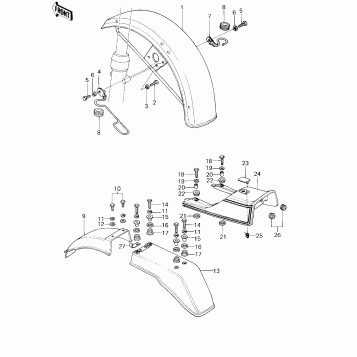 FENDERS/SEAT COVER ('78 D1)