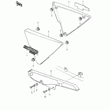 SIDE COVERS/CHAIN COVER ('78 D1)