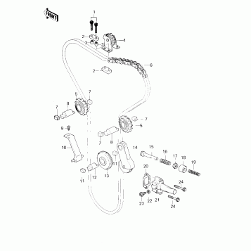 CAM CHAIN/TENSIONER ('80 D3)