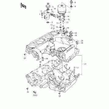 CRANKCASE/BREATHER COVER ('80 D3)