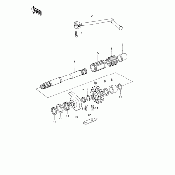 KICKSTARTER MECHANISM ('80 D3)