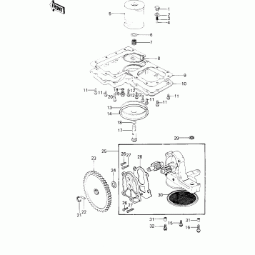 OIL PAN/OIL PUMP/OIL FILTER ('80 D3)