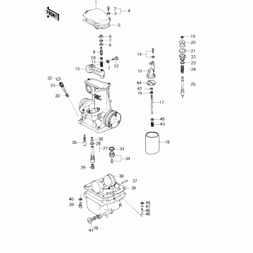 CARBURETOR PARTS (USA) ('80 D3)