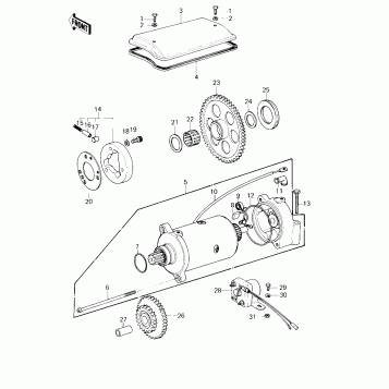 STARTER MOTOR/STARTER CLUTCH ('80 D3)