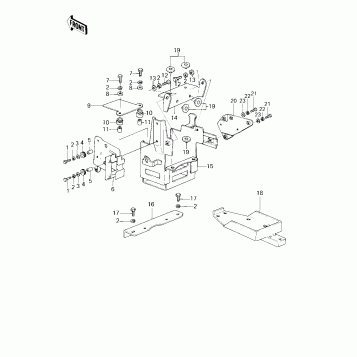 BATTERY CASE/ELECTRO BRACKET ('80 D3)