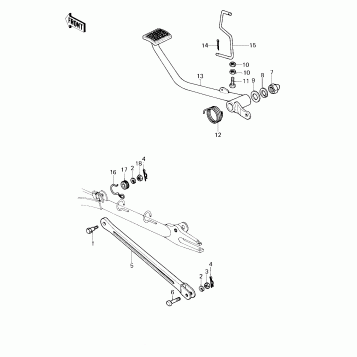 BRAKE PEDAL/TORQUE LINK ('80 D3)