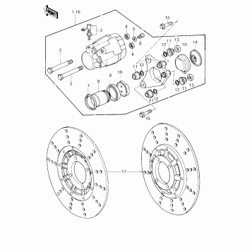 FRONT BRAKE ('80 D3)