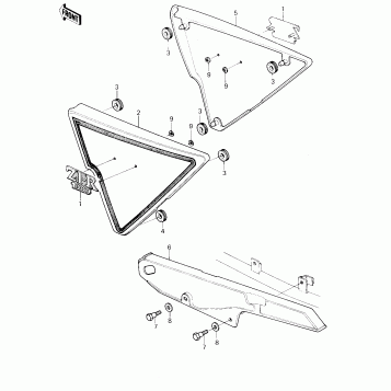 SIDE COVERS/CHAIN COVER ('80 D3)