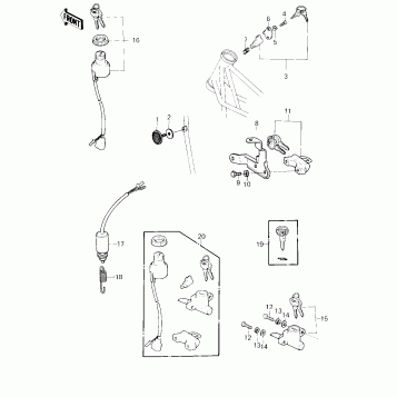 IGNITION SWITCH/LOCKS/REFLECTORS ('80 D3
