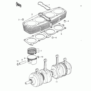 CYLINDER/PISTONS/CRANKSHAFT