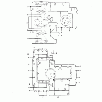 CRANKCASE BOLT & STUD PATTERN