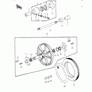 FRONT WHEEL/TIRE/HUB