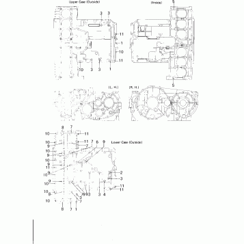 CRANKCASE BOLT & STUD PATTERN