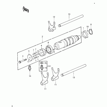 GEAR CHANGE DRUM & FORKS