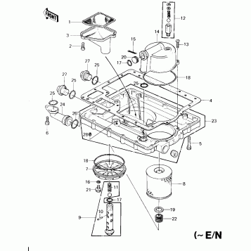OIL PAN/OIL FILTER (~E/NO. 010637)