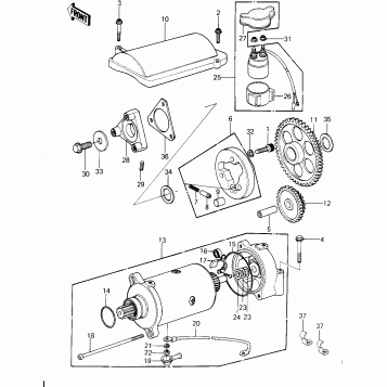 STARTER MOTOR/STARTER CLUTCH (KZ1300-A3)
