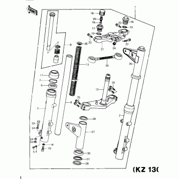FRONT FORK (KZ1300-A3)