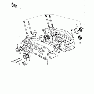 CRANKCASE ('73 F12MX 450)