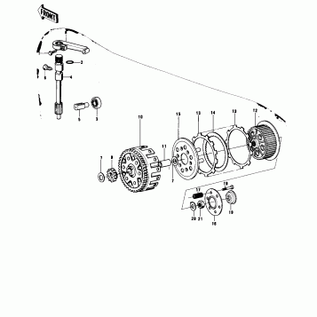 CLUTCH ('73 F12MX 450)