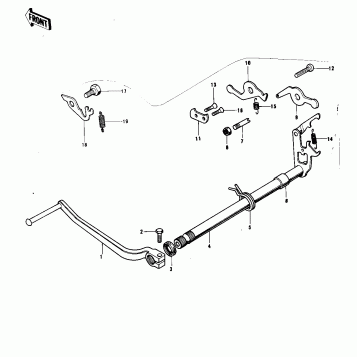 GEAR CHANGE MECHANISM ('73 F12MX 450)