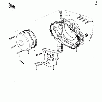 ENGINE COVERS ('73 F12MX 450)