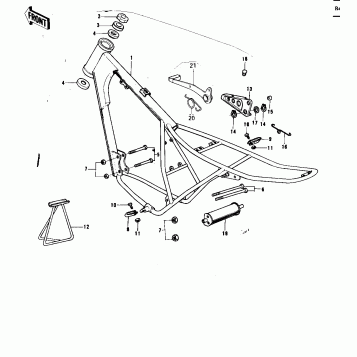 FRAME/FRAME FITTINGS ('73 F12MX 450)