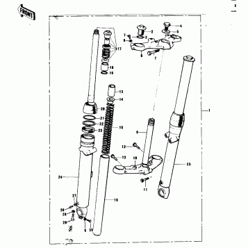 FRONT FORK ('73 F12MX 450)