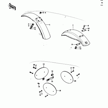 FENDERS/NUMBER PLATES ('73 F12MX 450)