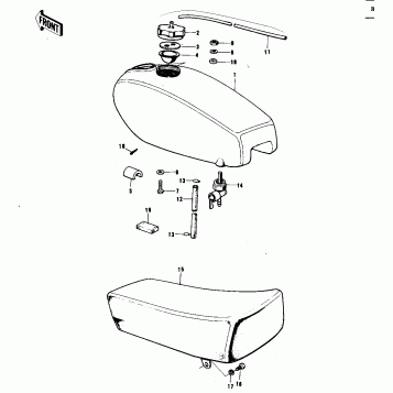FUEL TANK/SEAT ('73 KX 450)