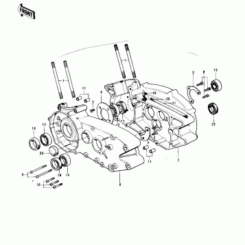 CRANKCASE ('74 KX 450)