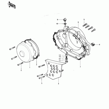 ENGINE COVERS ('74 KX 450)