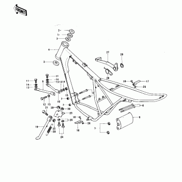 FRAME/FRAME FITTINGS ('74 KX 450)