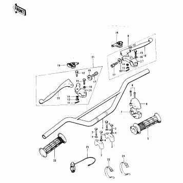 HANDLEBAR ('74 KX 450)