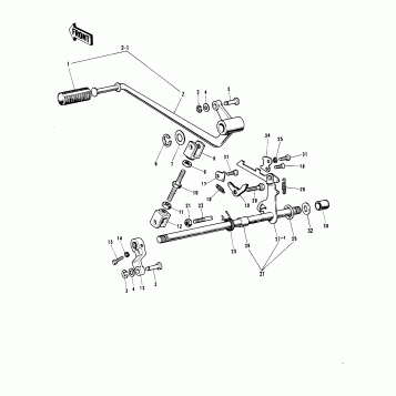 GEAR CHANGE MECHANISM ('69-'72 H1/A/B/C)